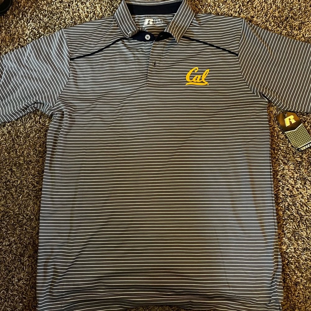Striped Cal polo, size large